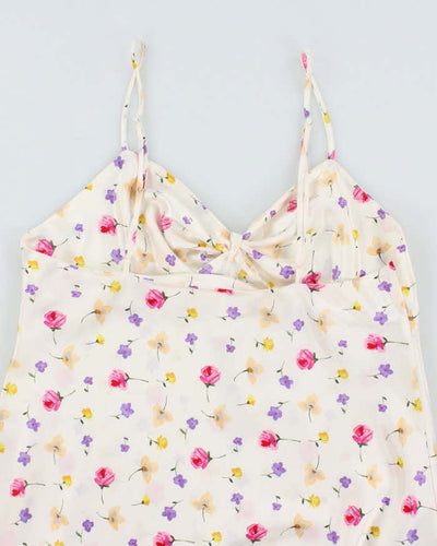 Vintage 90s Versailles Floral Satin Dress - S