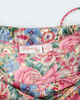 Vintage 90s Pothourri Floral Satin Dress - M