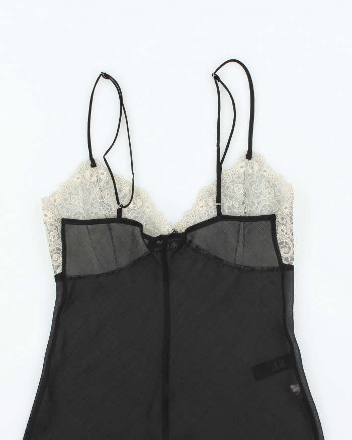 Vintage Y2k 00s Elle Mcpherson Sheer Dress - S