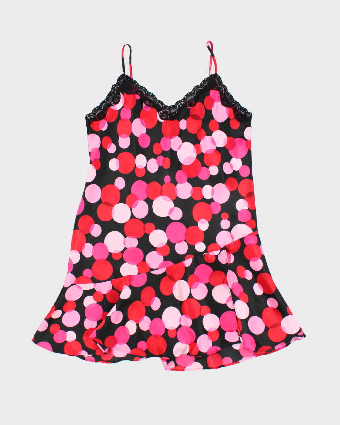 Vintage Y2k 00s Delicates Spotty Satin Dress - M