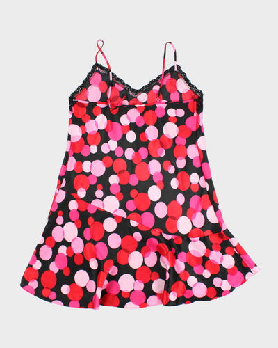 Vintage Y2k 00s Delicates Spotty Satin Dress - M