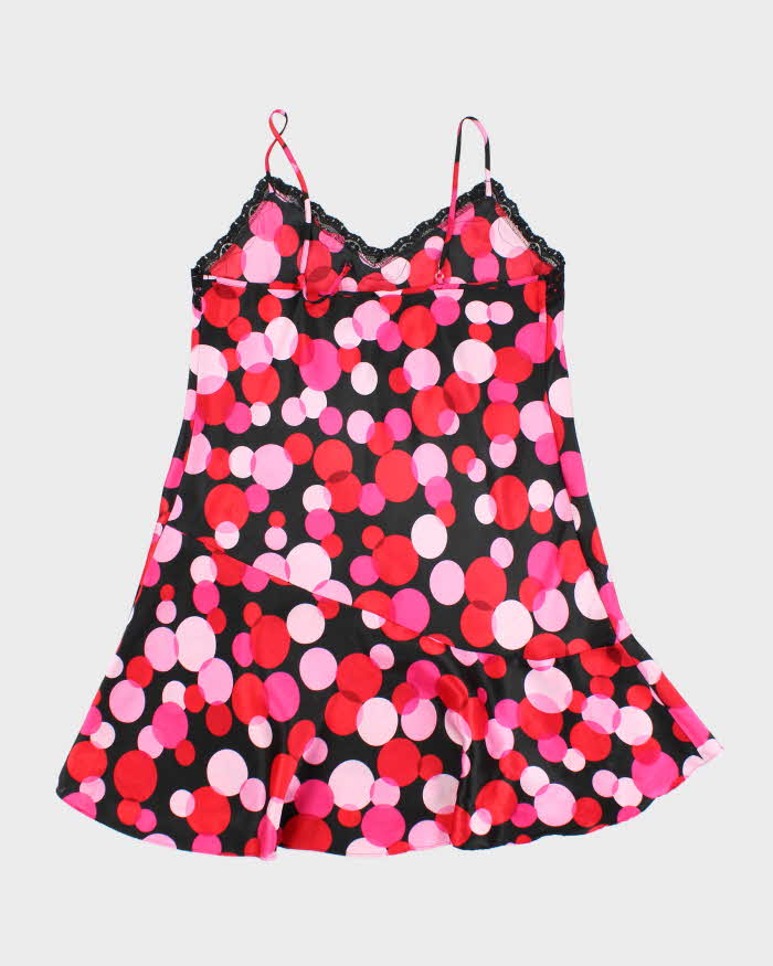 Vintage Y2k 00s Delicates Spotty Satin Dress - M