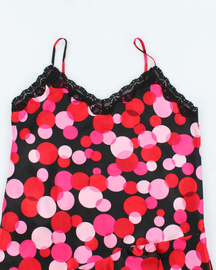 Vintage Y2k 00s Delicates Spotty Satin Dress - M