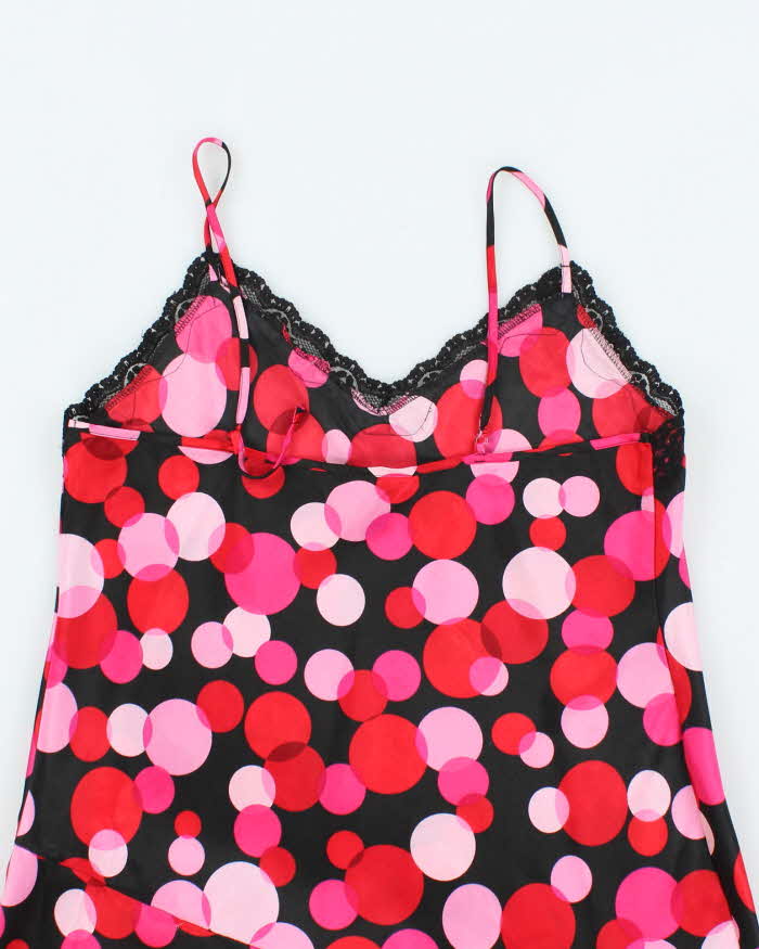 Vintage Y2k 00s Delicates Spotty Satin Dress - M