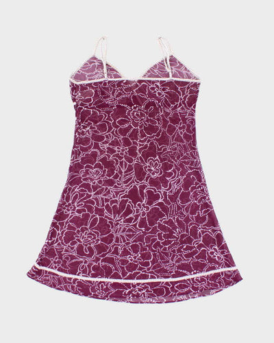 Vintage Y2k 00s Floral Mesh Dress - M