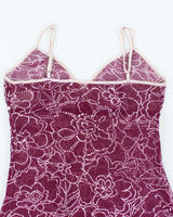 Vintage Y2k 00s Floral Mesh Dress - M