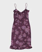 Vintage 90s La Belle Floral Paisley Pattern Dress - M