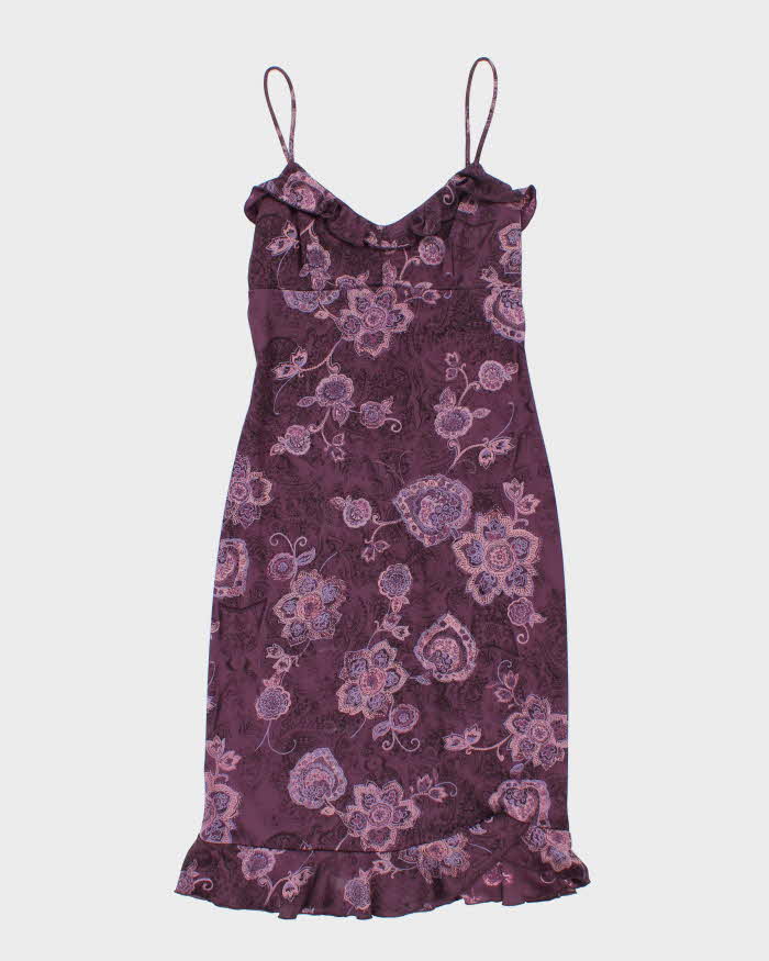 Vintage 90s La Belle Floral Paisley Pattern Dress - M