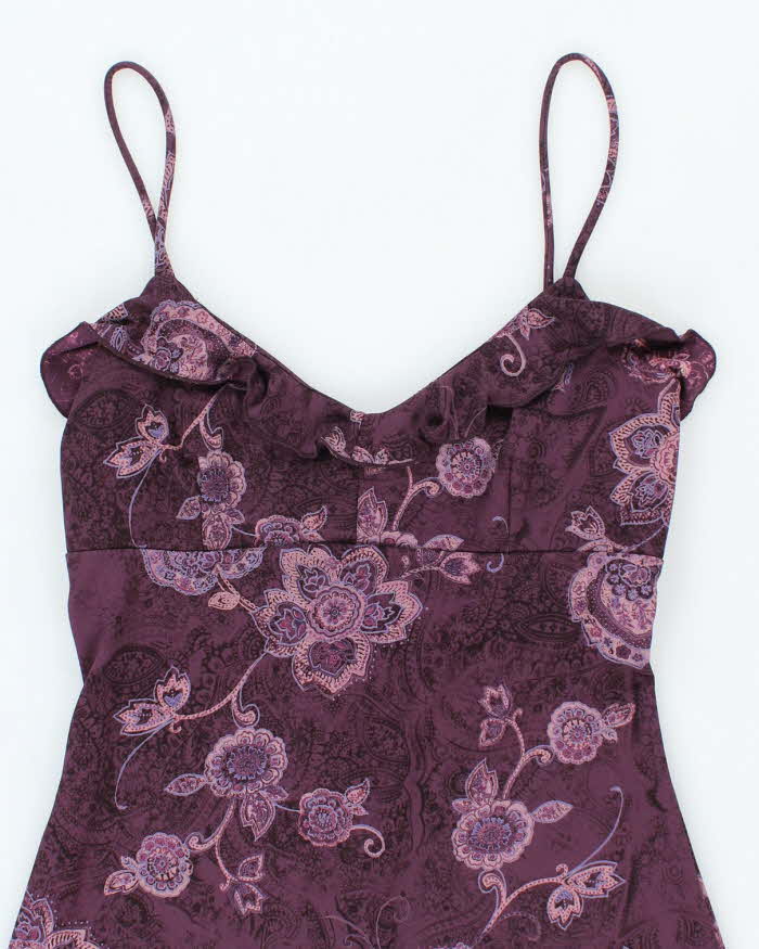 Vintage 90s La Belle Floral Paisley Pattern Dress - M