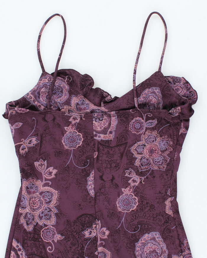 Vintage 90s La Belle Floral Paisley Pattern Dress - M