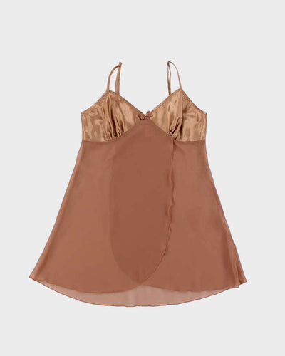 Vintage Y2k 00s La Vie En Rose Mesh Slip Dress - M