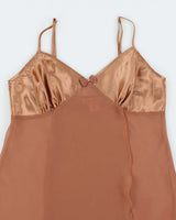 Vintage Y2k 00s La Vie En Rose Mesh Slip Dress - M