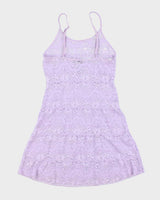 Vintage 90s La Vie En Rose Lace Slip Dress - S