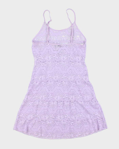 Vintage 90s La Vie En Rose Lace Slip Dress - S