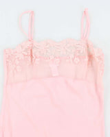 Vintage 90s La Vie En Rose Lace Mesh Dress - S