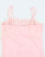 Vintage 90s La Vie En Rose Lace Mesh Dress - S