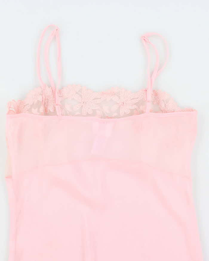 Vintage 90s La Vie En Rose Lace Mesh Dress - S