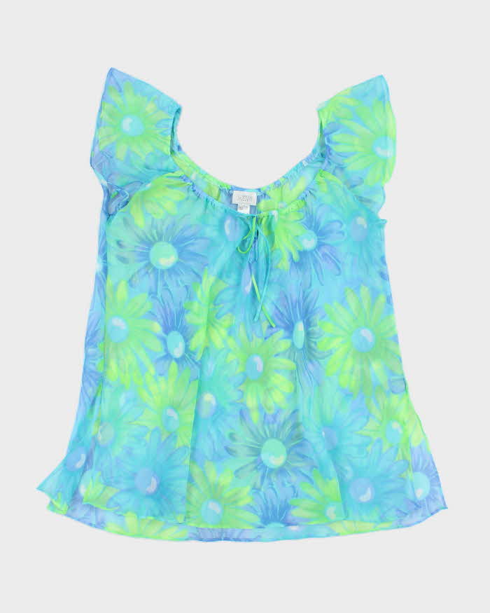 Vintage Y2k 00s La Senza Floral Mesh Slip Dress - M