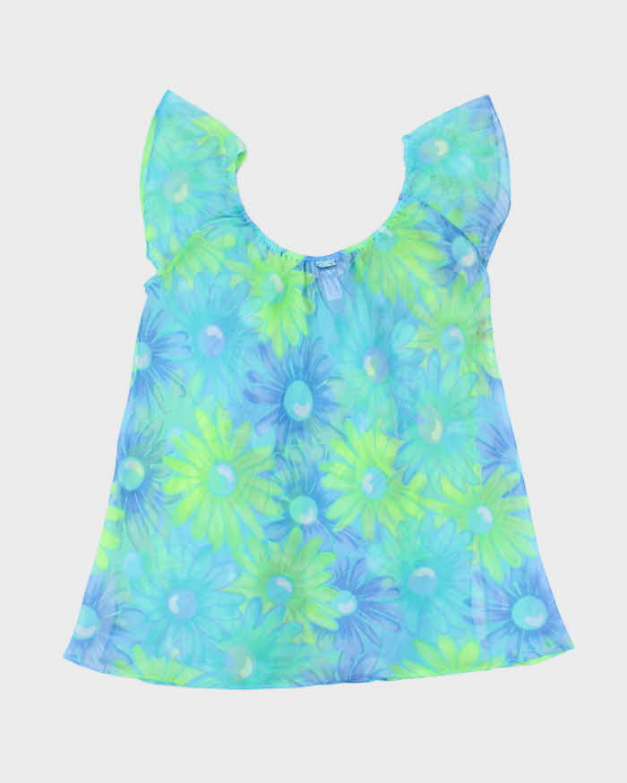 Vintage Y2k 00s La Senza Floral Mesh Slip Dress - M