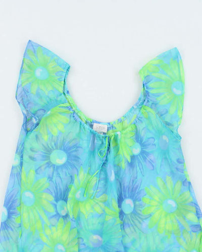 Vintage Y2k 00s La Senza Floral Mesh Slip Dress - M