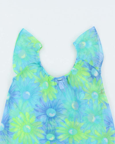 Vintage Y2k 00s La Senza Floral Mesh Slip Dress - M