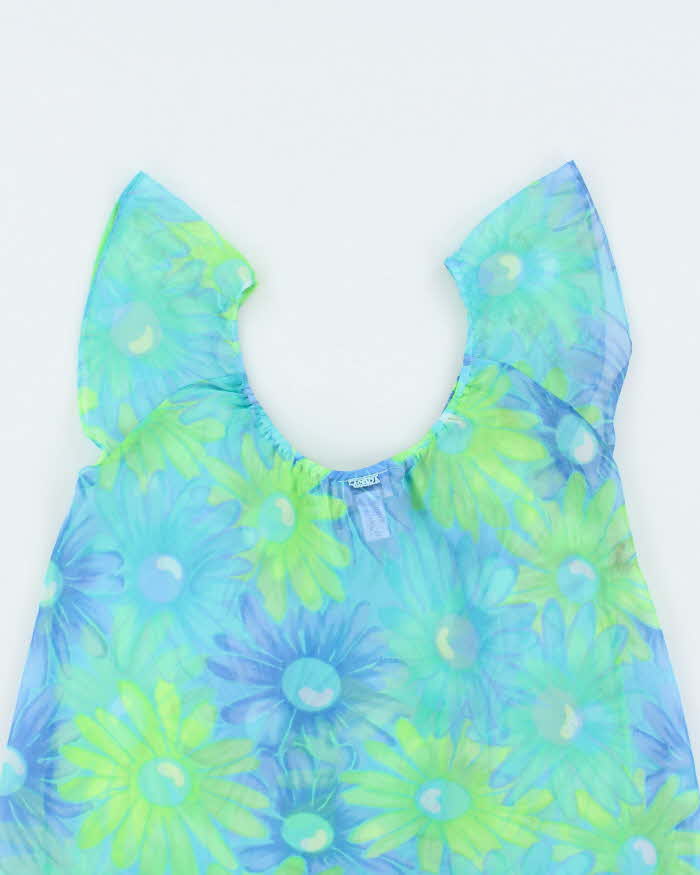 Vintage Y2k 00s La Senza Floral Mesh Slip Dress - M