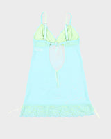 Vintage Y2k 00s Vogue Mesh Slip Dress - S