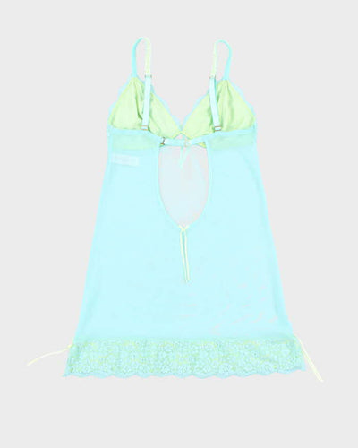 Vintage Y2k 00s Vogue Mesh Slip Dress - S