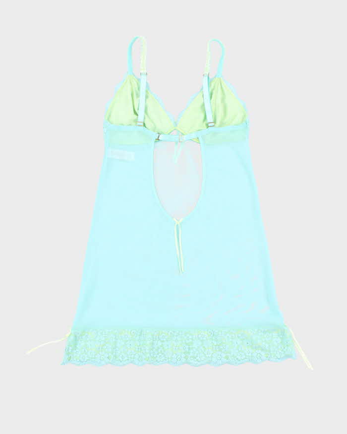 Vintage Y2k 00s Vogue Mesh Slip Dress - S