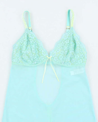 Vintage Y2k 00s Vogue Mesh Slip Dress - S