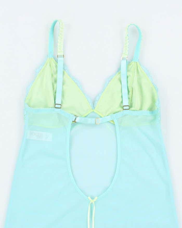 Vintage Y2k 00s Vogue Mesh Slip Dress - S