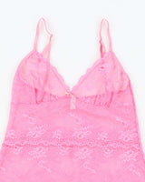 Vintage Y2k 00s Blush Lace Slip Dress -  S