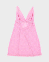 Vintage Y2k 00s La Vie En Rose Lace Slip Dress -  S