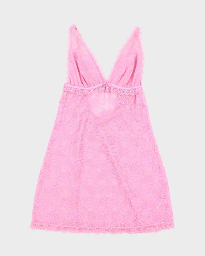 Vintage Y2k 00s La Vie En Rose Lace Slip Dress -  S