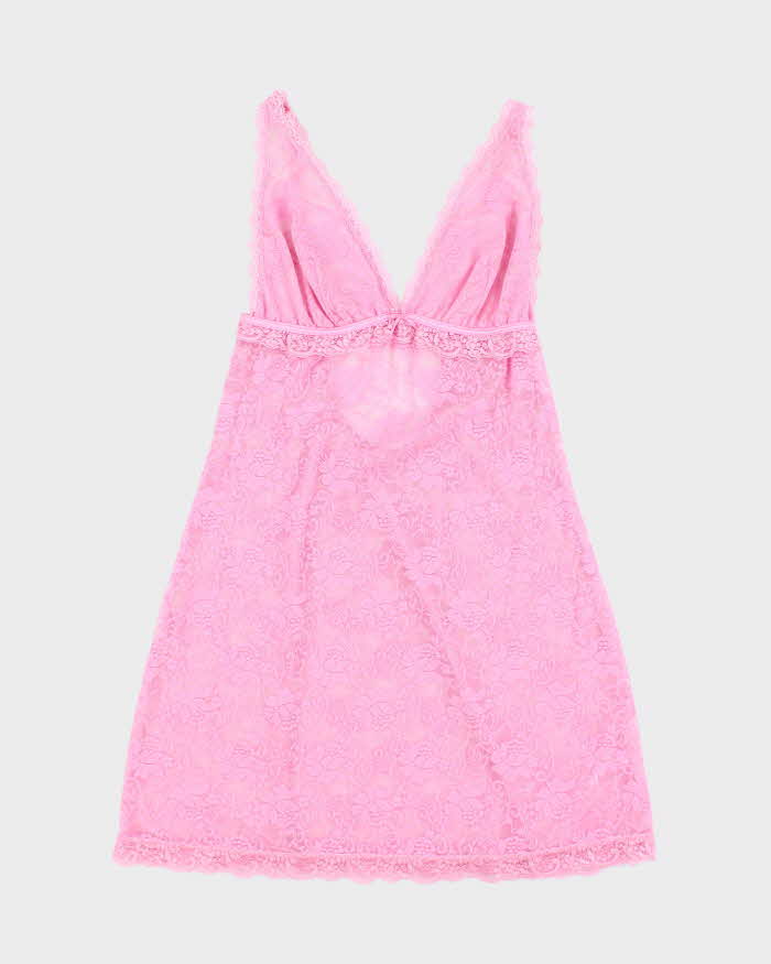 Vintage Y2k 00s La Vie En Rose Lace Slip Dress -  S