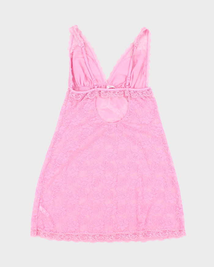 Vintage Y2k 00s La Vie En Rose Lace Slip Dress -  S