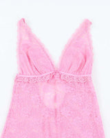 Vintage Y2k 00s La Vie En Rose Lace Slip Dress -  S