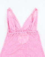 Vintage Y2k 00s La Vie En Rose Lace Slip Dress -  S