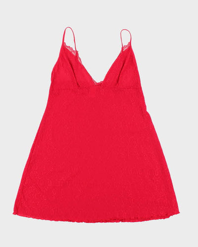 Vintage 00s Arianne Red Slip Dress - L