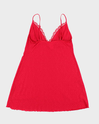 Vintage 00s Arianne Red Slip Dress - L