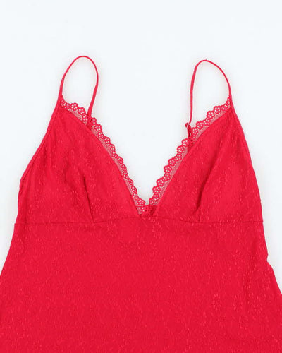 Vintage 00s Arianne Red Slip Dress - L