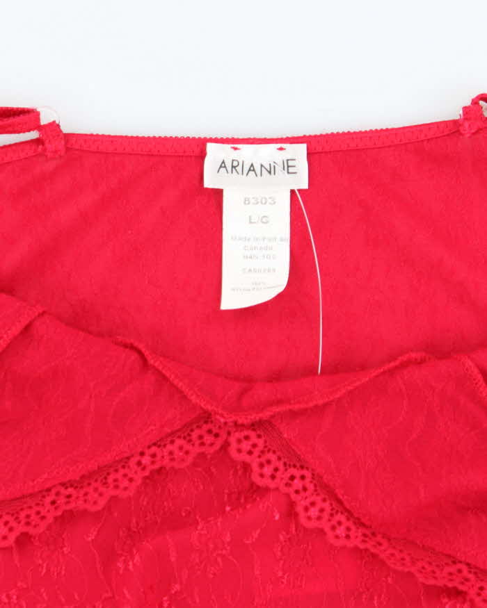 Vintage 00s Arianne Red Slip Dress - L