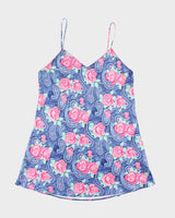 Vintage 90s Sleep Solutions Floral Satin Slip Dress - L