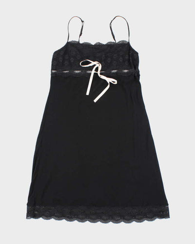 Vintage Y2k 00s Eberjey Black Slip Dress - S