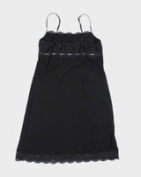Vintage Y2k 00s Eberjey Black Slip Dress - S