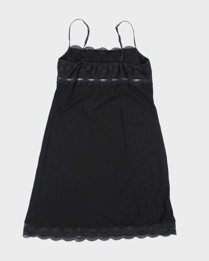 Vintage Y2k 00s Eberjey Black Slip Dress - S