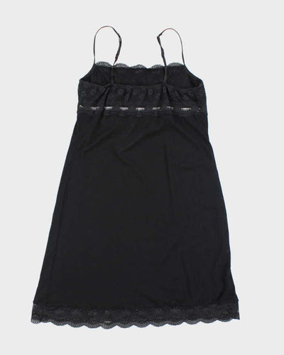 Vintage Y2k 00s Eberjey Black Slip Dress - S