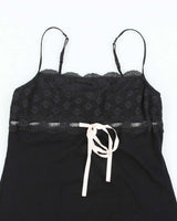 Vintage Y2k 00s Eberjey Black Slip Dress - S