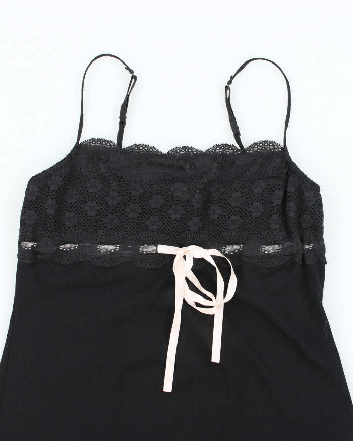 Vintage Y2k 00s Eberjey Black Slip Dress - S