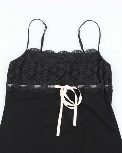 Vintage Y2k 00s Eberjey Black Slip Dress - S